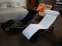 Chaise longue en cuir